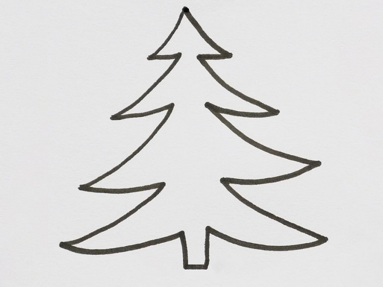 12 cách vẽ cây thông Noel cực đơn giản ai cũng có thể làm